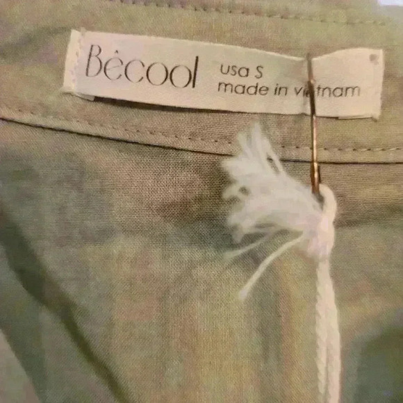 NWT BeCool women's button down mint green top, sz S, $25 - Picture 3 of 4